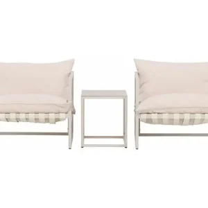 Messina tuinmeubelset 1 eettafel, 4 stoelen beige.