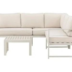 Salvador 1 hoekbank, 1 salontafel beige.