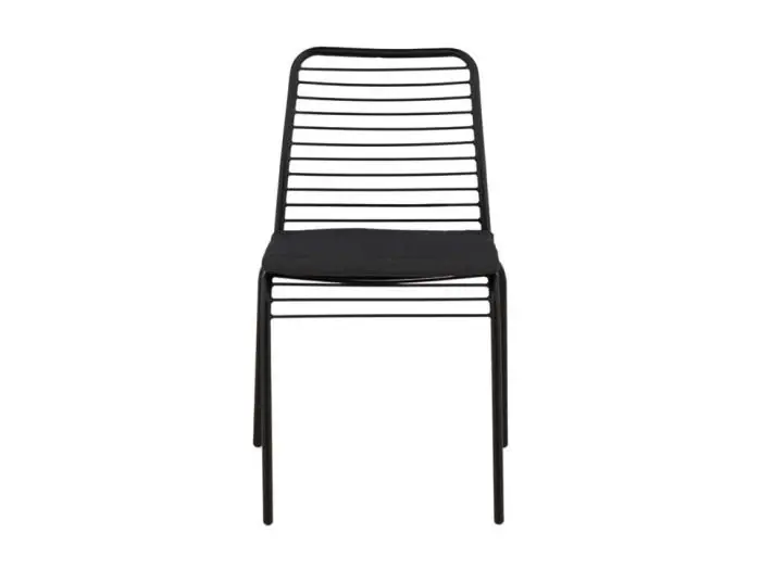 Panjin tuinstoel met tuinkussen zwart.