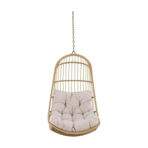 Pulau hangende tuinstoel met tuinkussen naturel.