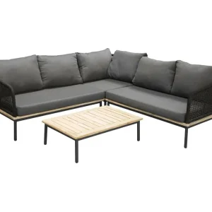 Andorra loungeset 2 delen zwart,naturel.