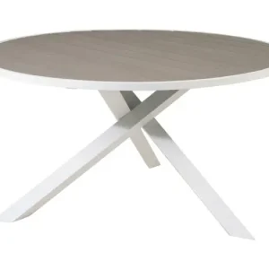 Parma eettafel tuin ?140cm witgrijs.