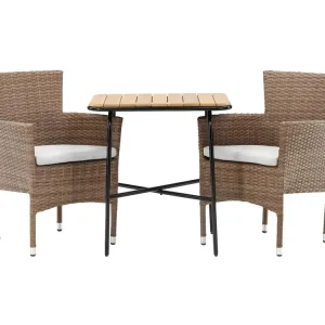 Holmbeck tuinmeubelset tafel, 2 stoelen?naturel.