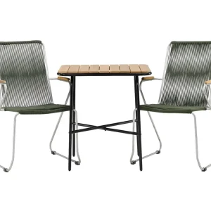 Holmbeck tuinmeubelset tafel, 2 stoelen?naturel,groen.