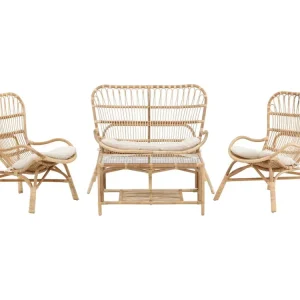 Ella tuinmeubelset 4 delen naturel.