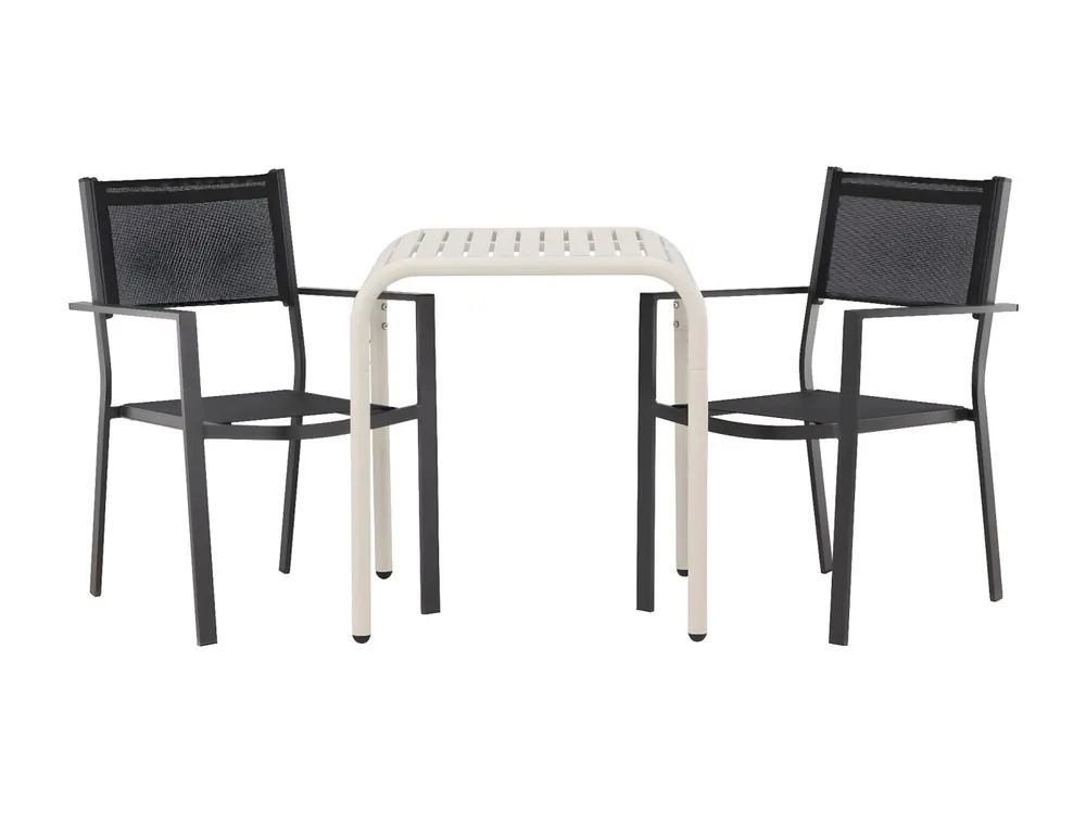 Borneo tuinmeubelset tafel, 2 stoelen?beige,zwart.