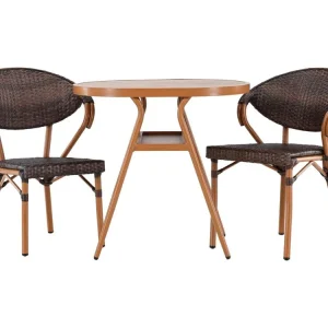 Abrantes tuinmeubelset tafel, 2 stoelen?bruin.