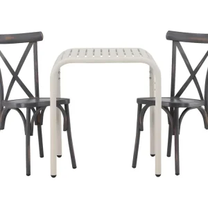 Borneo tuinmeubelset tafel, 2 stoelen?beige,donkergrijs.