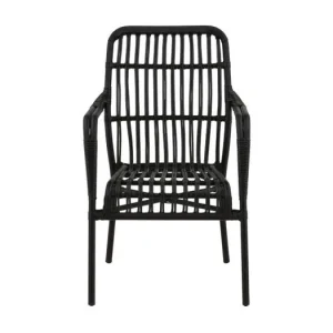 Rizal leunstoel tuin stapelbaar zwart.