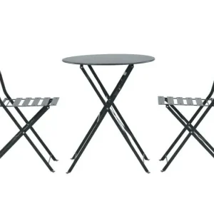 Marseille tuinmeubelset tafel, 2 stoelen?donkergrijs.