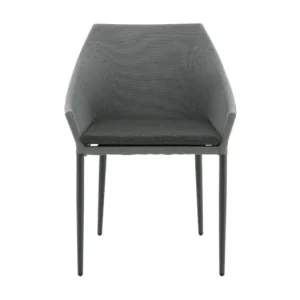 Spoga tuinstoel zwart, donkergrijs.