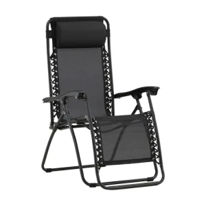 Melker ligstoel zwart.