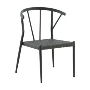 Stina tuinstoel stapelbaar zwart.