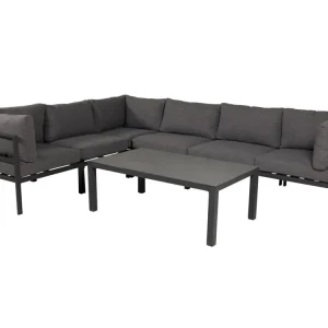 Copacabana tuin salontafel zwart glas.