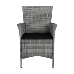 Knick tuinstoel met armleuningen grijs.