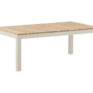 Brasilia salontafel beige, teak.