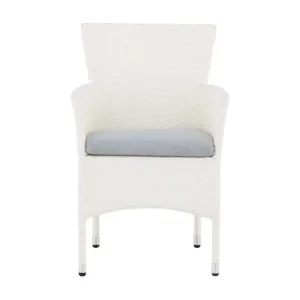 Malina tuinstoel met tuinkussen wit.