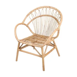 Buitenstoel van rotan 69x87x67 cm in natuurlijke houtkleur
