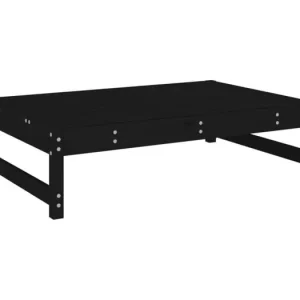 RomarTuinvoetenbank 120x80 cm massief grenenhout zwart