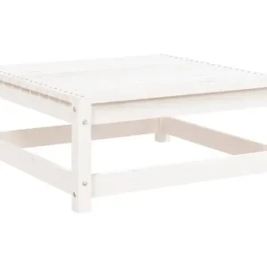 AloysTuinvoetenbank 70x70x30 cm massief grenenhout wit