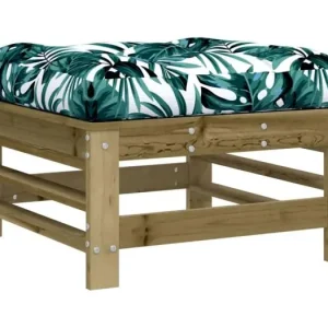 LivanTuinvoetenbank met kussen ge?mpregneerd grenenhout