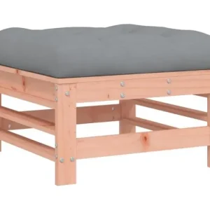 LivanTuinvoetenbank met kussen massief douglashout