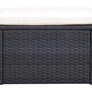 Jean-Bernard-PaulVoetenbank/poef bruin 53x53x30 cm poly rattan