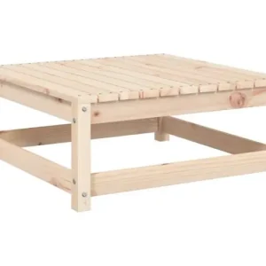 Garden Furniture -Tuinvoetenbank met kussen massief grenenhout