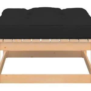 KoenTuinvoetenbank met kussen massief grenenhout