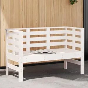 Witte tuinbank 111,5x53x71 cm massief grenenhout