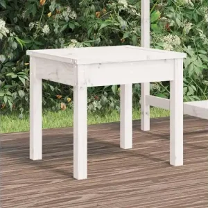 Witte tuinbank 50x44x45 cm massief grenenhout