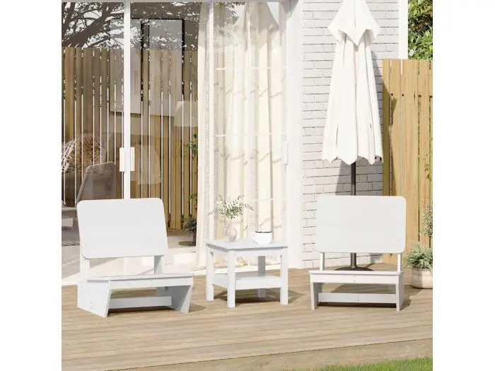 Tuinstoelen set van 2 wit 60x64x70,5 cm massief grenenhout