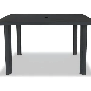 TahaTuintafel 126x76x72 cm kunststof antraciet