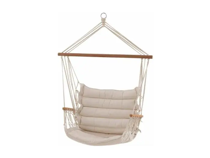 Tapaz hangend tuinstoel wit.