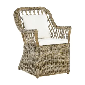 Tuinstoel MAROS Rotan Lichte houtkleur