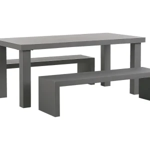 Tuinset met banken 4-zitter TARANTO Beton Grijs