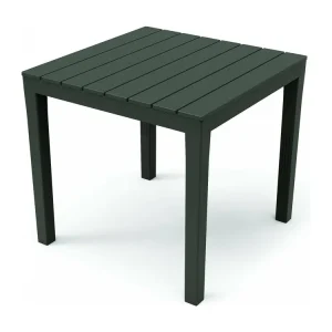 Dmurill buitentafel, Vierkante tuintafel, Vaste salontafel voor binnen en buiten, 100% Made in Italy, 100% Made in Italy, 78x78h72 cm, Antraciet