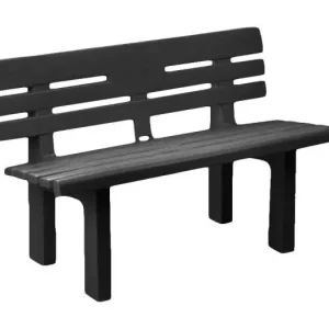 Daltobel buitenbank, Monobloc tuinbank, Buitenbank, 100% Made in Italy, 110x52h71 cm, Antraciet