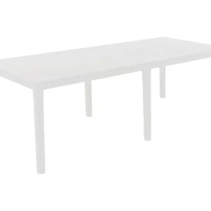 Susa buitentafel, Uitschuifbare rechthoekige eettafel, Uitschuifbare tuintafel, 100% Made in Italy, 150x90h72 cm, Wit