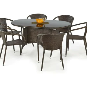 Tuintafel Master/Rotan/Bruin