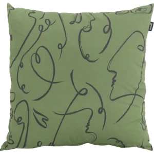 Faces Green Sierkussen