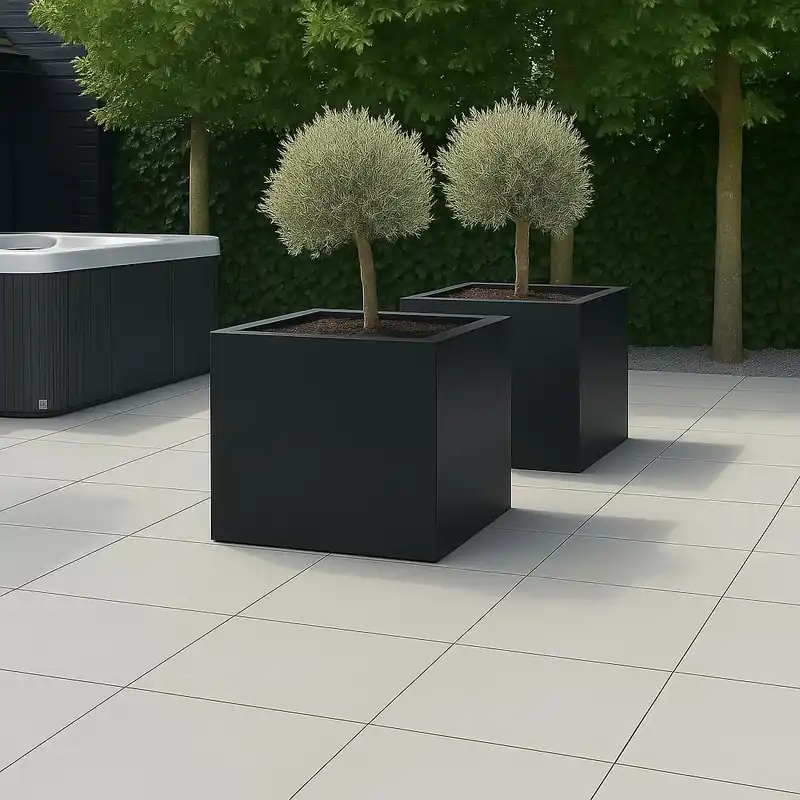 GLM plantenbak Casablanca zonder bodem Zwart 60x60x60cm