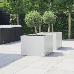 GLM plantenbak Casablanca met bodem Wit 60x60x60cm