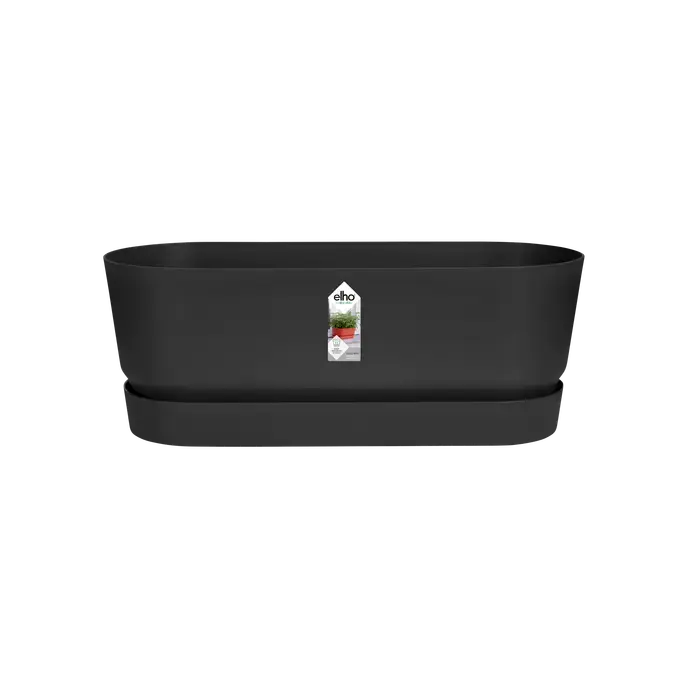 Elho Bak greenville trough long 50cm Zwart