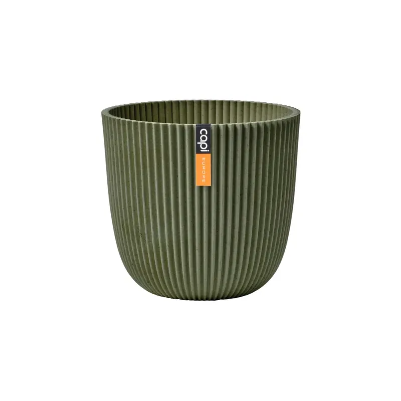 Capi Pot bol groove 13x12 - Gras Groen