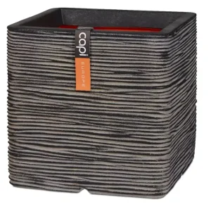 Capi Pot Vierkant Rib NL 30x30 cm - Antraciet