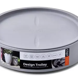 Bloempot Trolley klein l30b30cm lichtgrijs