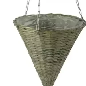 Hanging basket punt wilg d30h35 grijs