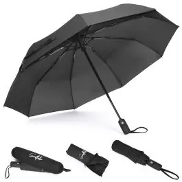 Sunflake opvouwbare stormparaplu - Black
