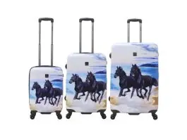 Saxoline Black Horse 55/67/77 cm reiskofferset